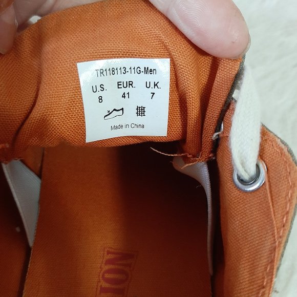 Ture Religion Men's Grey Orange Skateboard Hanabel Suede Sneakers Siz 8 - Picture 3 of 8